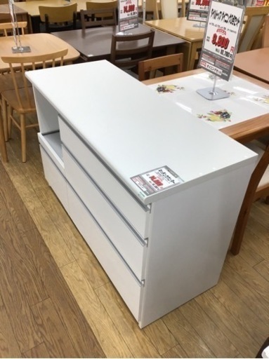 KP-78【ご来店頂ける方限定】キッチンカウンター　白1200