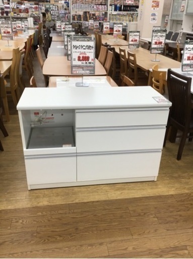 KP-78【ご来店頂ける方限定】キッチンカウンター　白1200