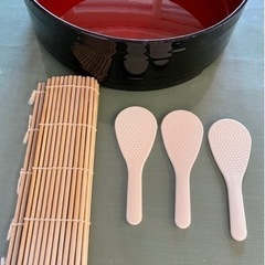寿司桶 すしパーティー 漆器手巻き・ちらし寿司 5点セット