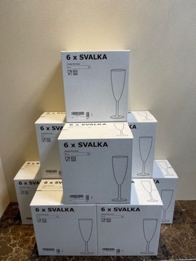 SVALKA シャンパングラス　IKEA ９０個セット