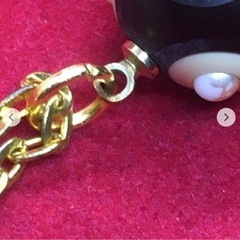 正規品 ヴィンテージ シャネル ボールネックレス アイボリー&ブラック 良品の画像