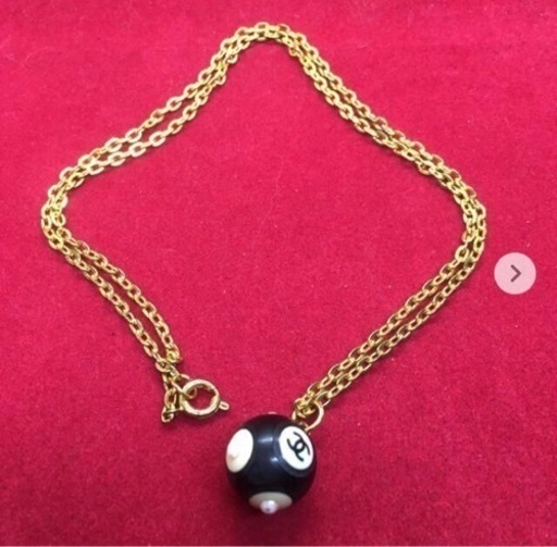 正規品 ヴィンテージ シャネル ボールネックレス アイボリー&ブラック 良品