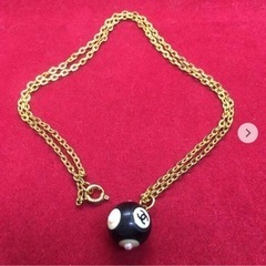 正規品 ヴィンテージ シャネル ボールネックレス アイボリー&ブ...