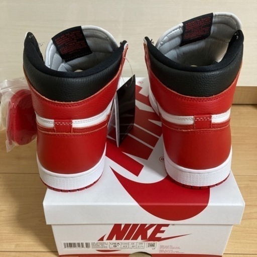 ナイキ エアジョーダン 1 レトロ ハイ OG "ヘリテージ" ホワイト/ユニバーシティ レッド-ブラック(555088-161)