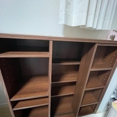 本棚　ダークブラウンの画像