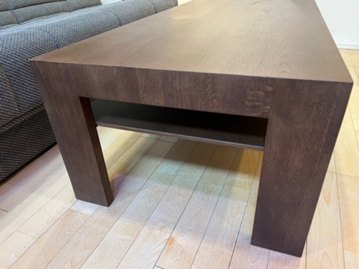 カリモク　センターテーブル　天然木化粧合板　定価79,485円(税込)