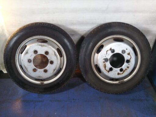 夏 トラック用 ブリヂストン２本【富山 手渡しもOK】TOPY ホイール付き 195/70R16　109/107L LT サマ－195/70/16 中古 16インチ