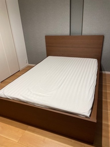 IKEA MALM + HAFSLO ダブルベット　美品