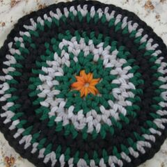 カラフルマット　円形　座椅子　緑系