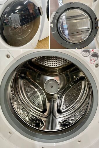 美品【 Panasonic 】パナソニック プチドラム 洗濯7.0㎏/乾燥3.5㎏ ドラム式洗濯機 エコナビ マンションサイズ NA-