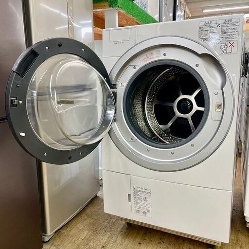 美品【 TOSHIBA 】東芝 洗濯11.0㎏/乾燥7.0㎏ ドラム式洗濯機 ガラスパネル Ag+抗菌ザブーン洗浄 ふんわリッチ乾燥 