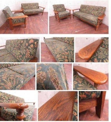 ①ET2879番定価20万円‼️三越家具■最高級■Brugge■ナラ材■クラシックスタイル◾️ソファ