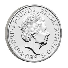 2021年 ロイヤルミント 5ポンド 硬貨 コイン クイーンズビースト コンプリーターの画像