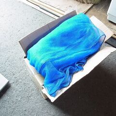 農業用ネット　2枚　防風　防雹　防獣　防鳥　青色　畑　農業資材　