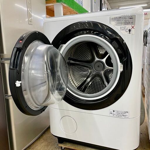 美品【 HITACHI 】日立 ビックドラム 洗濯12.0㎏/乾燥6.0㎏ ドラム洗濯機 温水ナイアガラ洗浄  自動おそうじ 風アイロ