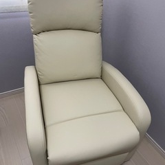 リクライニングチェアー　サロン　ネイル【アイボリー】