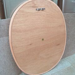 ☆ 秋田木工 ウォールミラー 壁掛け 柳宗理 木地色 ブナ材 鏡 楕円 小判 曲