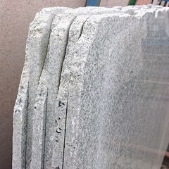 土日引き取り対応可　天然灰御影石　インド産　ホワイトミスト　定尺切断したタイル状の板石　DIYで庭やお部屋を豪華に♪の画像