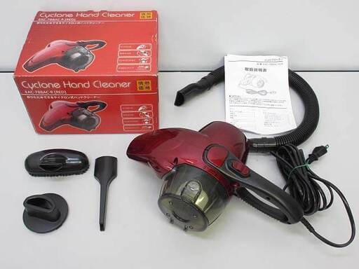 ss3606　アズマ　折りたたみハンドクリーナー　EAC-788AC-R　赤　サイクロン式　ミニ掃除機　コンパクト　ドン・キホーテ　取扱説明書付き　ブロワー機能　お手入れ簡単　手軽に掃除