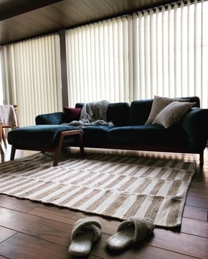 定価60万！冨士ファニチア nagi ソファ ワイド3P＋オットマン／洗えるカバー付／引き取りOK