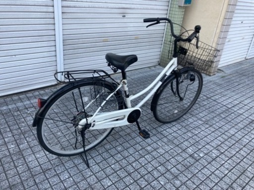 【整備済自転車】26インチ変速なし　大きめバスケット付　スペアキーあり　若林自転車　唐崎SALE❗️