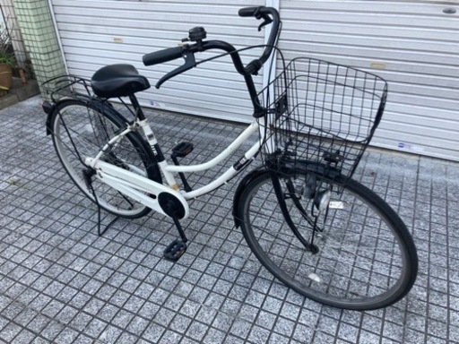 【整備済自転車】26インチ変速なし　大きめバスケット付　スペアキーあり　若林自転車　唐崎SALE❗️