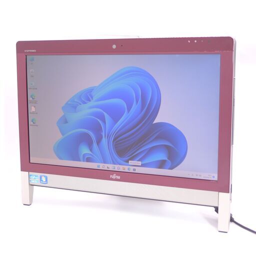 最新Windows11搭載 中古美品 赤 一体型パソコン 20型ワイド 富士通 FH56/DD Wi-Fi有 第2世代Core i5 8GB 2TB BD 無線 カメラ Office