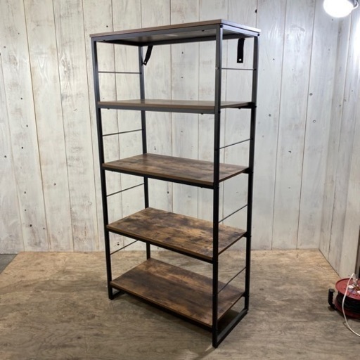 5/12 終 NITORI 4段 シェルフ ステイン 1680 幅×80 奥行×40 高さ×160cm インダストリアルデザイン ニトリ 菊倉KK