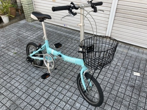 20インチ自転車】折りたたみ 6段変速付 美品❗️泥除け付 若林自転車
