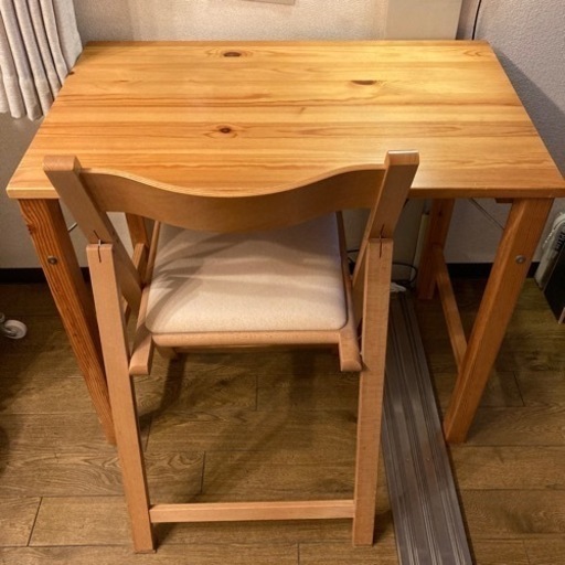 無印良品　パイン材テーブル・折りたたみ式
