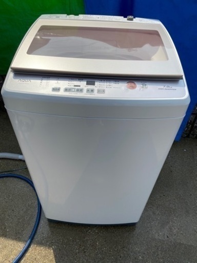 お薦め品‼️分解洗浄済み‼️ 超静音‼️ AQUAインバータ搭載洗濯機7kg 2018年
