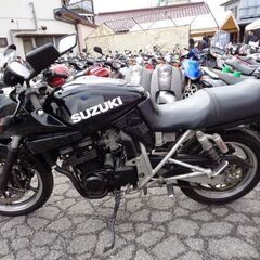NO.4238　ＧＳＸ４００Ｓカタナ　ＷＲ’Ｓカーボン集合マフラー　ＥＴＣ付き　ブラック　☆彡の画像