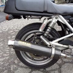 NO.4238　ＧＳＸ４００Ｓカタナ　ＷＲ’Ｓカーボン集合マフラー　ＥＴＣ付き　ブラック　☆彡の画像