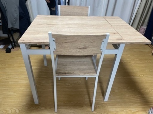 ※受け渡し者決定しました【ダイニングテーブルセット】伸長タイプ