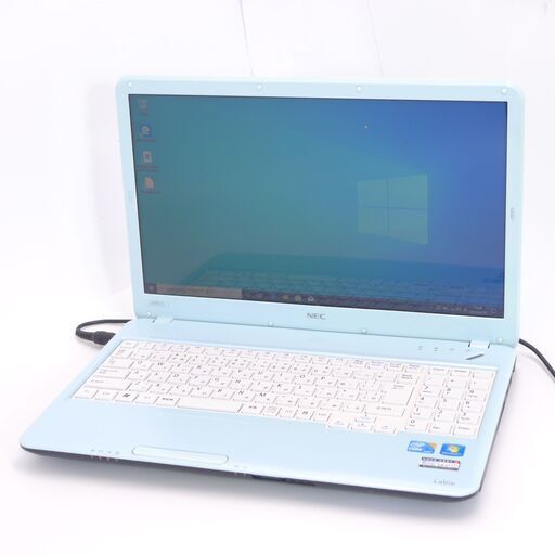 中古美品 新品高速SSD 15インチ 空色 ノートパソコン NEC PC-LS550CS6L Wi-Fi有 Core i5 4GB DVDRW 無線 Windows10 Office 即使用可