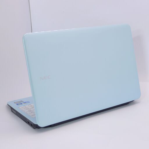 中古美品 新品高速SSD 15インチ 空色 ノートパソコン NEC PC-LS550CS6L Wi-Fi有 Core i5 4GB D