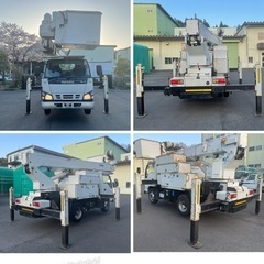 全国登録可能！H17年いすゞエルフ高所作業車！アイチ製14.6メートル！バケット上下します！ウインチ付き！の画像