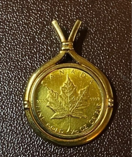 限界値下げ　純金カナダメイプルプルーフ金貨　枠Ｋ18デザイントップ