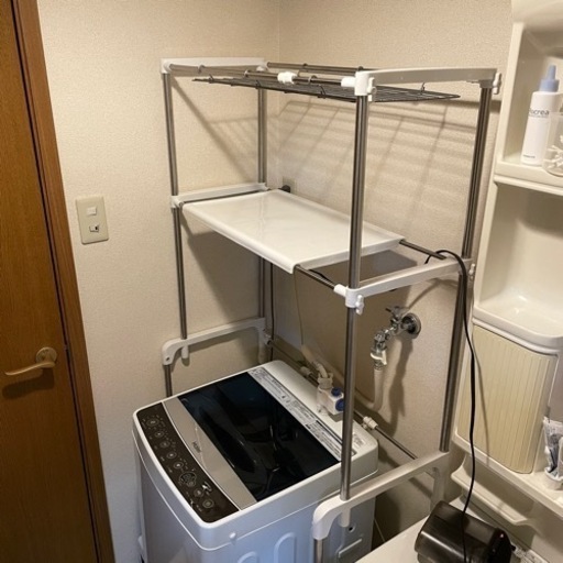 【美品】ステンレス 洗濯機上収納