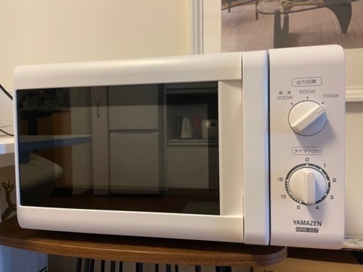美品 山善　21年製　電子レンジ 17L MRB-207