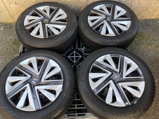 フィット純正 185/60R15 ブリヂストン 夏タイヤホイールセット 4本 溝有 ホイールキャップ付 インサイト フリード シャトル他