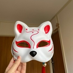 狐面 半面 鈴付き