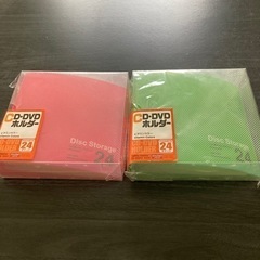未使用のCD、DVDケース24枚シート×2冊