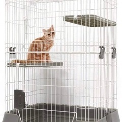 【値引中】猫ゲージ（マルカン キティケージ 1000 グレー 猫用）の画像