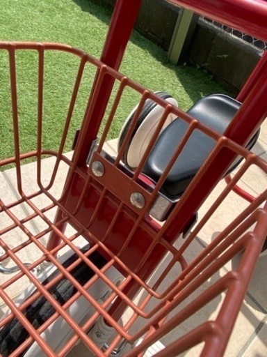 お値下げ‼︎【無印良品】三輪車　舵取り棒・バスケット付 （レッド）