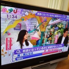 無料です！42型テレビとテレビ台セットです