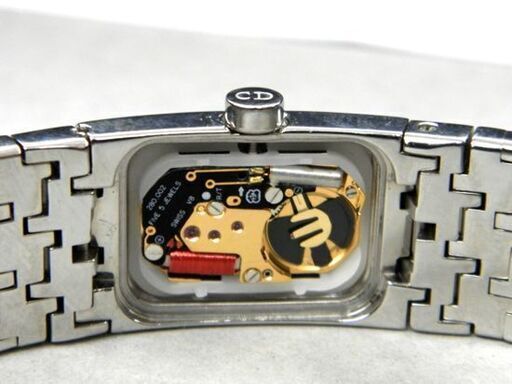 クリスチャンディオール 腕時計 ディオリフィック D96-100 黒文字盤 SS バングルウォッチ Dior 電池交換済み 札幌市西区