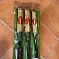 ◆名品◆櫻日本 追入ノミ◆木柄3点セット　ビニール入り
