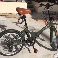 折りたたみ自転車 カゴ付 20インチ P-008N