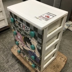 KP-82【ご来店頂ける方限定】ワンピース　キャスターチェスト4段　黒